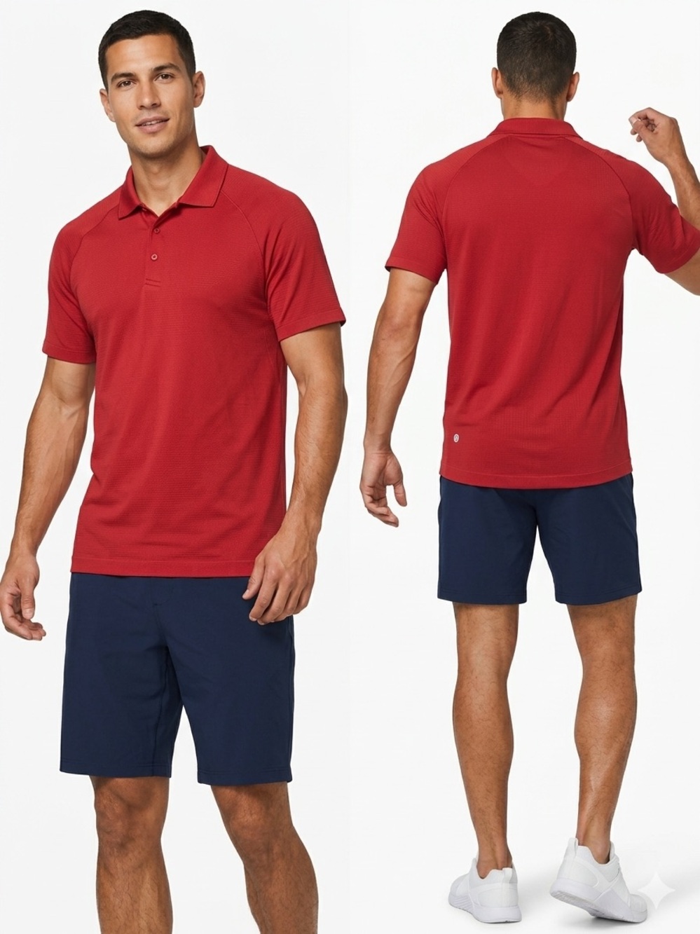 Lululemon Men's Red Performance Polo Shirt sz XL